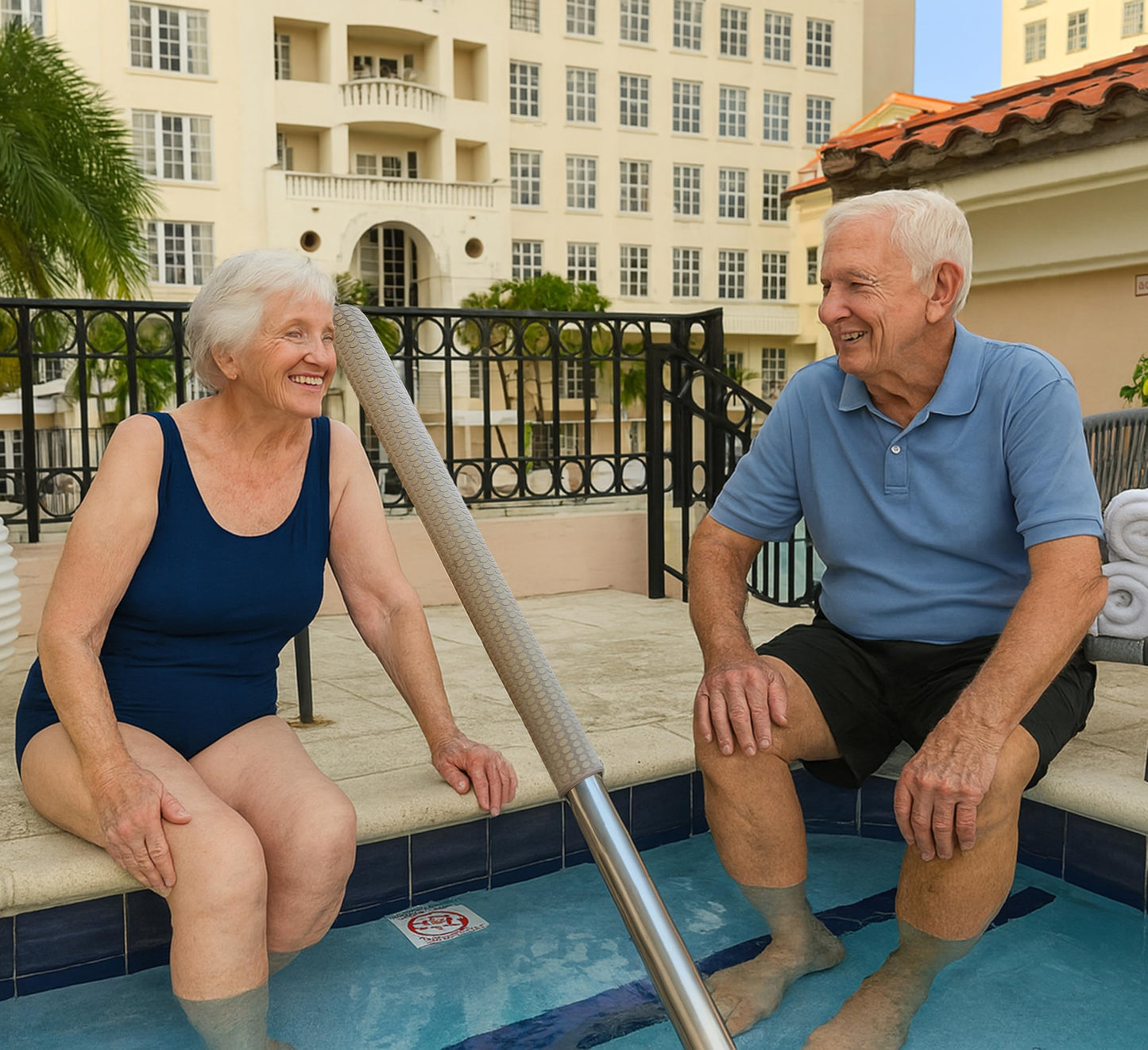 Pool Handrail Cover by Helba